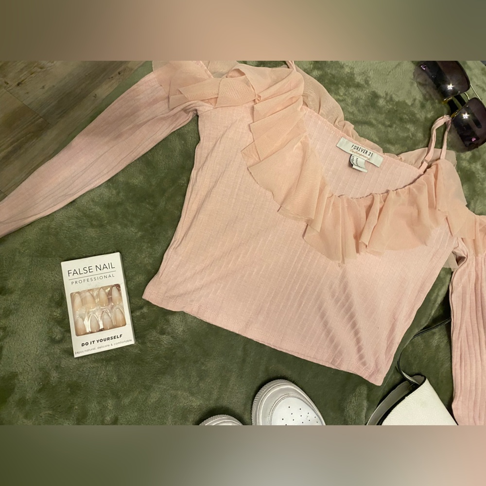 💓 Sexy Pink Off The Shoulder Frilled Lace Tank Top 💓